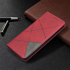Custodia Portafoglio In Pelle Cover con Supporto per Samsung Galaxy S20 FE 4G Rosso
