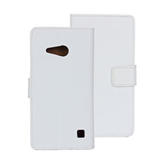 Custodia Portafoglio In Pelle Cover con Supporto per Wiko Ridge Fab 4G Bianco