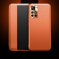 Custodia Portafoglio In Pelle Cover con Supporto per Xiaomi Poco M4 Pro 5G Arancione
