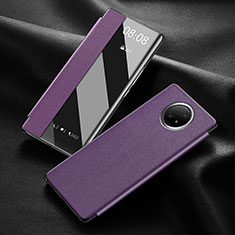 Custodia Portafoglio In Pelle Cover con Supporto per Xiaomi Redmi Note 9 5G Viola