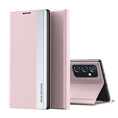 Custodia Portafoglio In Pelle Cover con Supporto Q01H per Samsung Galaxy M52 5G Oro Rosa