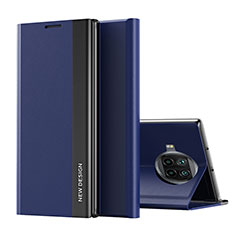Custodia Portafoglio In Pelle Cover con Supporto Q01H per Xiaomi Mi 10i 5G Blu