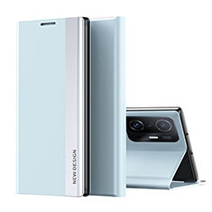 Custodia Portafoglio In Pelle Cover con Supporto Q01H per Xiaomi Mi 11T 5G Cielo Blu