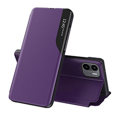 Custodia Portafoglio In Pelle Cover con Supporto Q02H per Xiaomi Poco C51 Viola