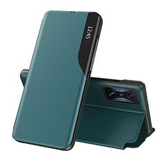 Custodia Portafoglio In Pelle Cover con Supporto Q02H per Xiaomi Poco F4 GT 5G Verde