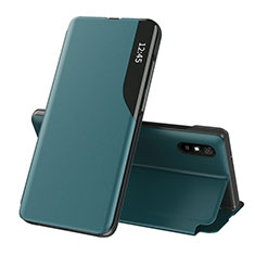 Custodia Portafoglio In Pelle Cover con Supporto Q02H per Xiaomi Redmi 9i Verde