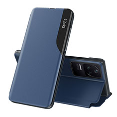 Custodia Portafoglio In Pelle Cover con Supporto Q03H per Xiaomi Redmi K40S 5G Blu