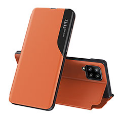 Custodia Portafoglio In Pelle Cover con Supporto Q04H per Samsung Galaxy M53 5G Arancione