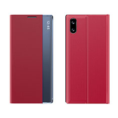 Custodia Portafoglio In Pelle Cover con Supporto Q04H per Xiaomi Redmi 9AT Rosso