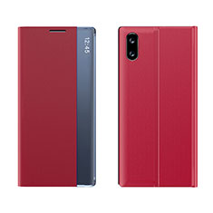 Custodia Portafoglio In Pelle Cover con Supporto Q04H per Xiaomi Redmi 9i Rosso