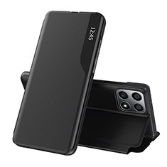 Custodia Portafoglio In Pelle Cover con Supporto QH1 per Huawei Honor 70 Lite 5G Nero