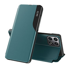 Custodia Portafoglio In Pelle Cover con Supporto QH1 per Huawei Honor 70 Lite 5G Verde