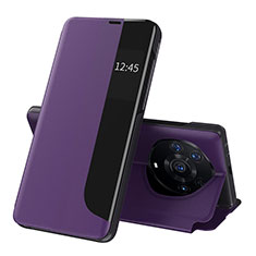 Custodia Portafoglio In Pelle Cover con Supporto QH1 per Huawei Honor Magic3 Pro+ Plus 5G Viola