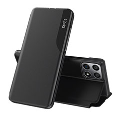 Custodia Portafoglio In Pelle Cover con Supporto QH1 per Huawei Honor X6 5G Nero