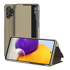 Custodia Portafoglio In Pelle Cover con Supporto QH1 per Samsung Galaxy A32 4G Oro