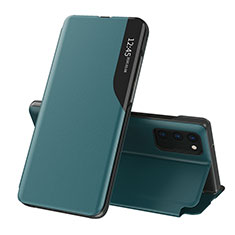Custodia Portafoglio In Pelle Cover con Supporto QH1 per Samsung Galaxy F02S SM-E025F Verde
