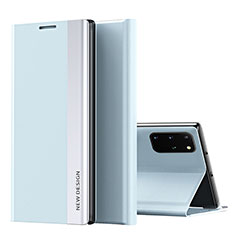 Custodia Portafoglio In Pelle Cover con Supporto QH1 per Samsung Galaxy S20 Plus 5G Azzurro