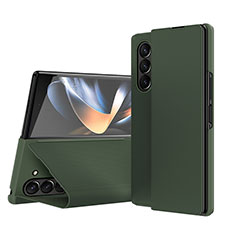 Custodia Portafoglio In Pelle Cover con Supporto QH1 per Samsung Galaxy Z Fold5 5G Verde