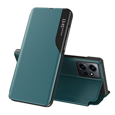 Custodia Portafoglio In Pelle Cover con Supporto QH1 per Xiaomi Redmi Note 12 4G Verde