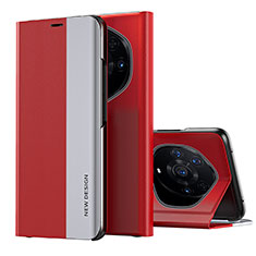 Custodia Portafoglio In Pelle Cover con Supporto QH2 per Huawei Honor Magic3 Pro+ Plus 5G Rosso