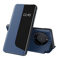 Custodia Portafoglio In Pelle Cover con Supporto QH3 per Huawei Mate 60 Pro Blu