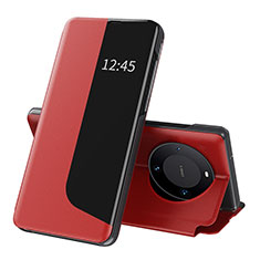 Custodia Portafoglio In Pelle Cover con Supporto QH3 per Huawei Mate 60 Pro+ Plus Rosso