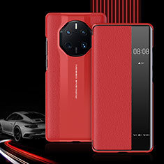 Custodia Portafoglio In Pelle Cover con Supporto QK1 per Huawei Mate 50 RS Rosso