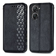 Custodia Portafoglio In Pelle Cover con Supporto S01D per Asus Zenfone 9 Nero