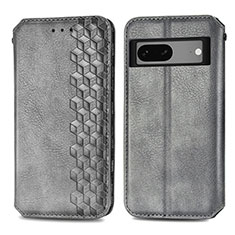 Custodia Portafoglio In Pelle Cover con Supporto S01D per Google Pixel 7 5G Grigio