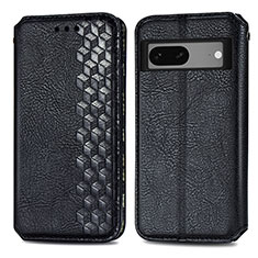 Custodia Portafoglio In Pelle Cover con Supporto S01D per Google Pixel 7 5G Nero