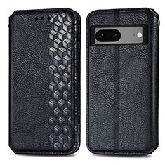 Custodia Portafoglio In Pelle Cover con Supporto S01D per Google Pixel 7a 5G Nero