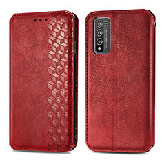 Custodia Portafoglio In Pelle Cover con Supporto S01D per Huawei Honor 10X Lite Rosso