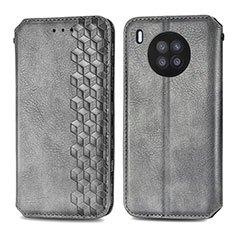 Custodia Portafoglio In Pelle Cover con Supporto S01D per Huawei Honor 50 Lite Grigio