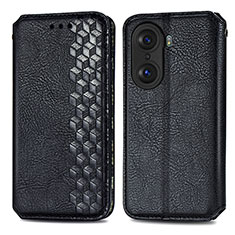 Custodia Portafoglio In Pelle Cover con Supporto S01D per Huawei Honor 60 Pro 5G Nero