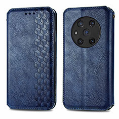 Custodia Portafoglio In Pelle Cover con Supporto S01D per Huawei Honor Magic3 5G Blu