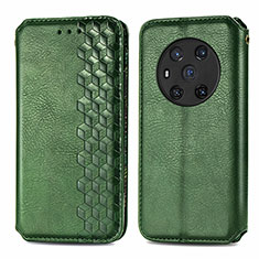 Custodia Portafoglio In Pelle Cover con Supporto S01D per Huawei Honor Magic3 5G Verde