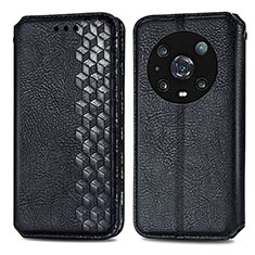 Custodia Portafoglio In Pelle Cover con Supporto S01D per Huawei Honor Magic4 Pro 5G Nero