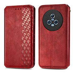 Custodia Portafoglio In Pelle Cover con Supporto S01D per Huawei Honor Magic5 5G Rosso