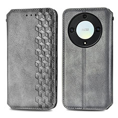 Custodia Portafoglio In Pelle Cover con Supporto S01D per Huawei Honor Magic5 Lite 5G Grigio