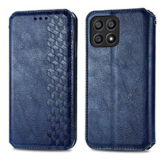 Custodia Portafoglio In Pelle Cover con Supporto S01D per Huawei Honor X30i Blu