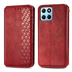 Custodia Portafoglio In Pelle Cover con Supporto S01D per Huawei Honor X6 Rosso