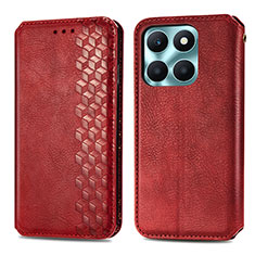 Custodia Portafoglio In Pelle Cover con Supporto S01D per Huawei Honor X8b Rosso