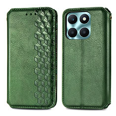 Custodia Portafoglio In Pelle Cover con Supporto S01D per Huawei Honor X8b Verde