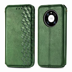 Custodia Portafoglio In Pelle Cover con Supporto S01D per Huawei Mate 40 Pro Verde