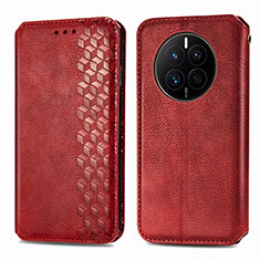 Custodia Portafoglio In Pelle Cover con Supporto S01D per Huawei Mate 50E Rosso