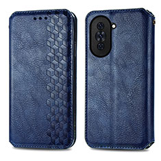 Custodia Portafoglio In Pelle Cover con Supporto S01D per Huawei Nova 10 Blu