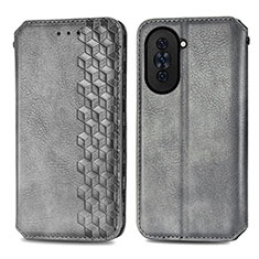 Custodia Portafoglio In Pelle Cover con Supporto S01D per Huawei Nova 10 Grigio