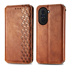 Custodia Portafoglio In Pelle Cover con Supporto S01D per Huawei Nova 10 Marrone