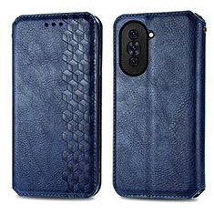 Custodia Portafoglio In Pelle Cover con Supporto S01D per Huawei Nova 10 Pro Blu