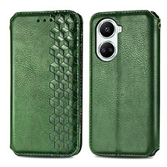 Custodia Portafoglio In Pelle Cover con Supporto S01D per Huawei Nova 10 SE Verde